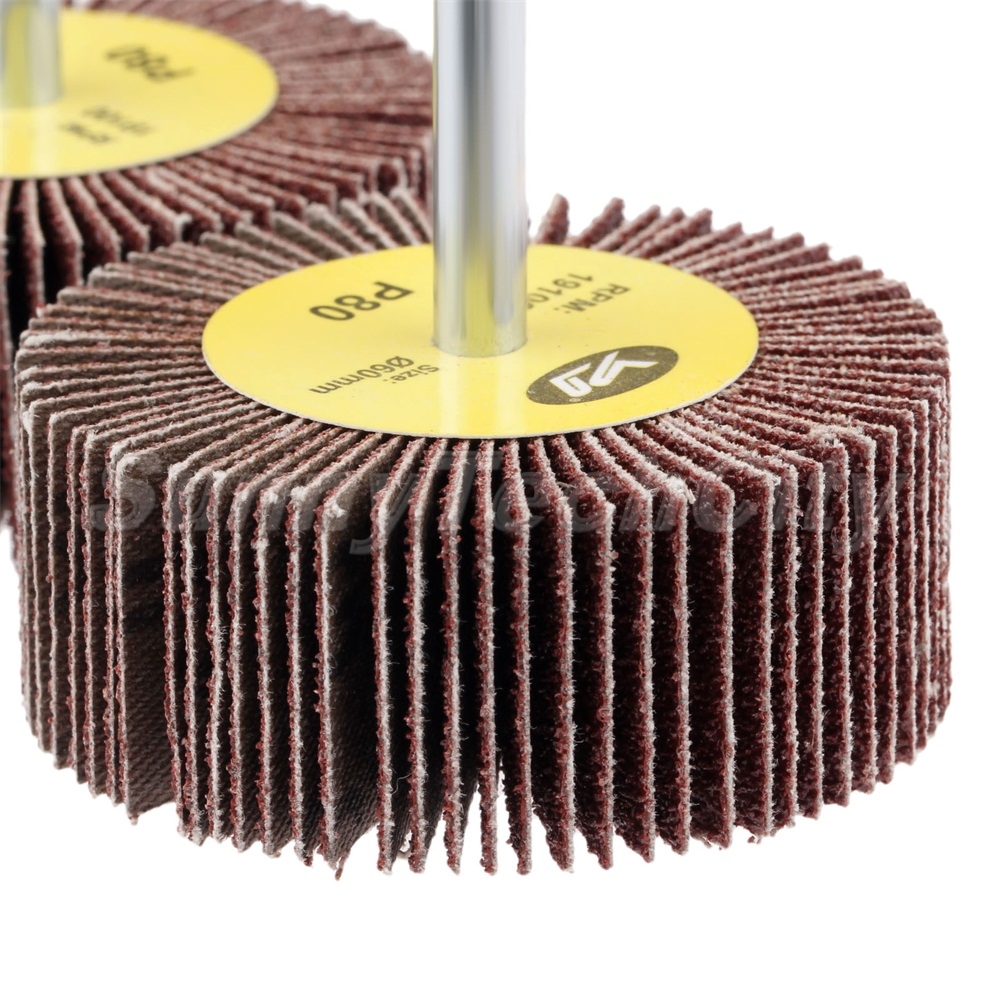 80 Grit Flap Sanding Polishing Grinding Wheel Disc Grinder & Mandrel