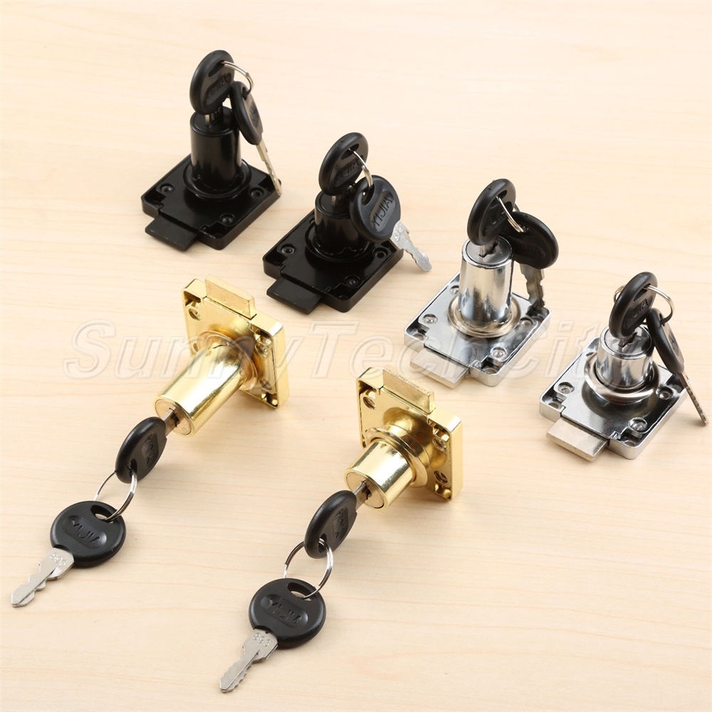 1pc Tür Schublade Schrank Vorreiberverschluss mit 2 Schlüsseln Zink