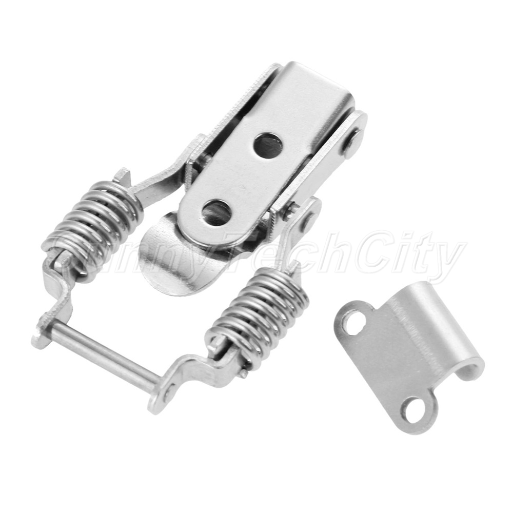 Briefcase Lock Toolbox Case Chest Spring Latch Hasp Silver